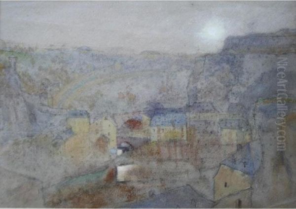 Townscape Oil Painting by John Ruskin