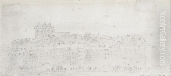 Sketch Of Geneva Oil Painting by John Ruskin