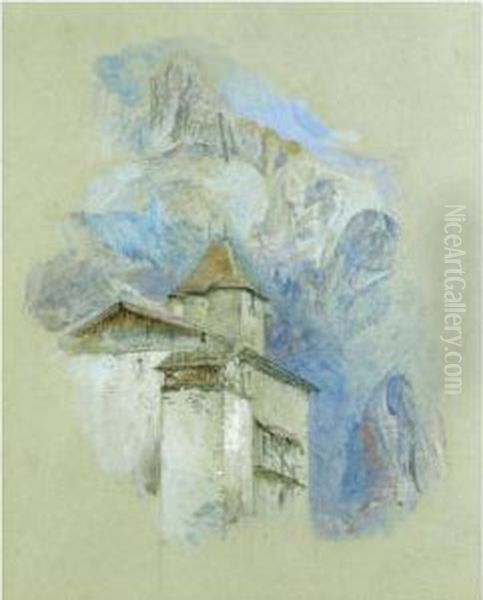 Chteau Des Rubins, Sallanches, Haute Savoie Oil Painting by John Ruskin