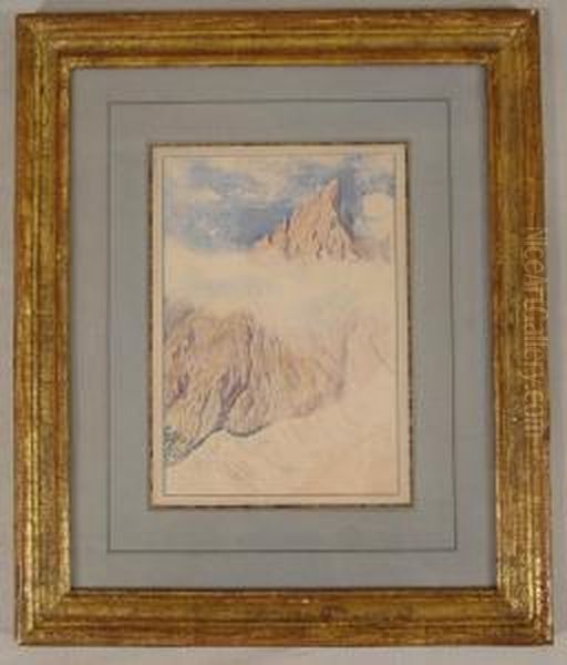 Mountains And Clouds Oil Painting by John Ruskin