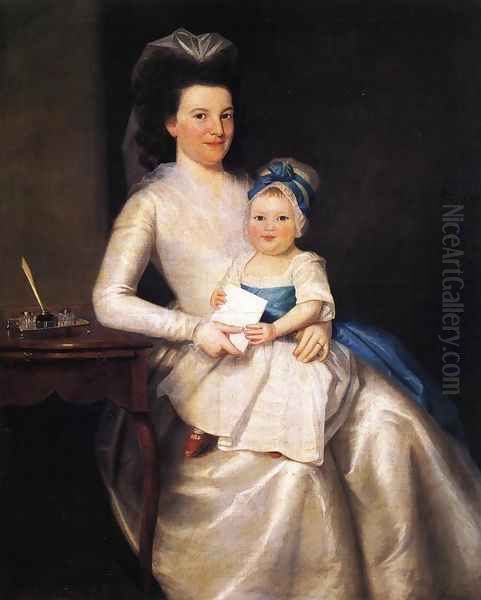 Lady Williams and Child Oil Painting by Ralph Earl