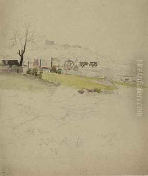 View Of A Colliery At The Edge Of A Town Oil Painting by John Ruskin