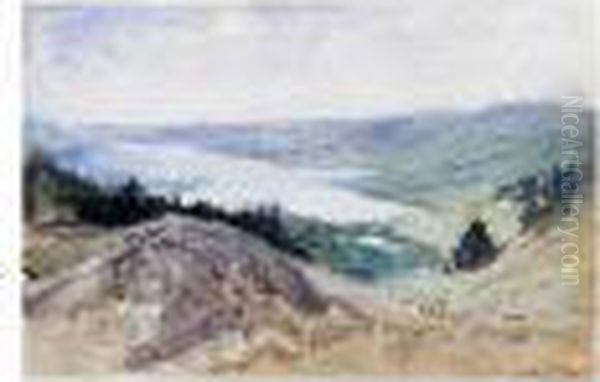 View At Coniston Water Oil Painting by John Ruskin