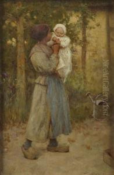 The Young Gardener Oil Painting by Robert Russ