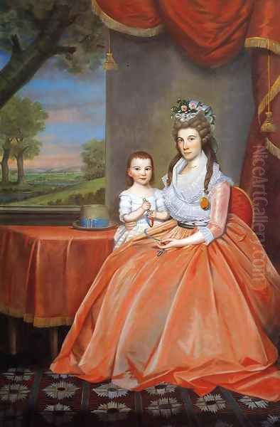 Mrs. Elihaj Boardman and Son Oil Painting by Ralph Earl