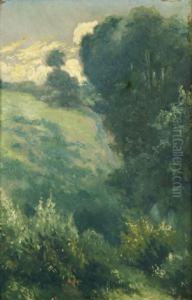 Mystical Landscape Oil Painting by George Horne Russell