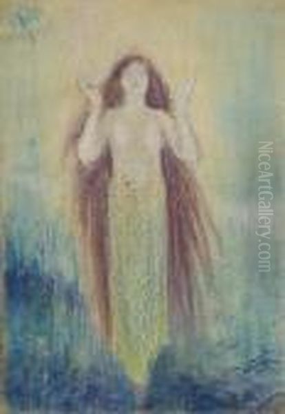 A Celtic Goddess Oil Painting by George William, A.E. Russell