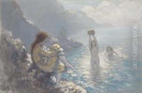 Apparell'd In Celestial Light Oil Painting by George William, A.E. Russell