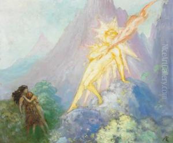 An Apparition Oil Painting by George William, A.E. Russell