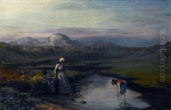 At The River Oil Painting by George William, A.E. Russell