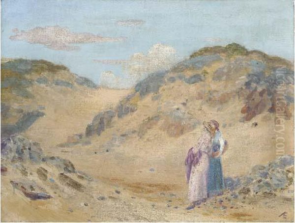 On The Beach Oil Painting by George William, A.E. Russell