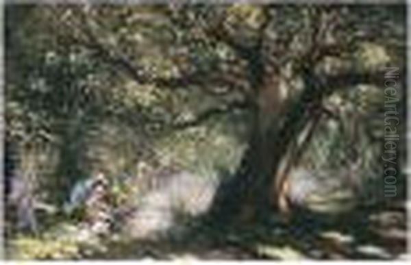 The Big Oak At Raheen Oil Painting by George William, A.E. Russell