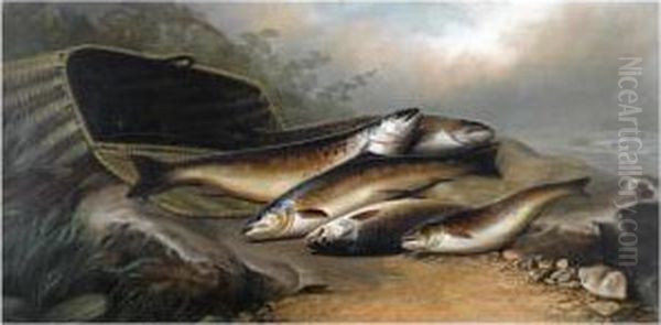 River Trout Oil Painting by John Russell