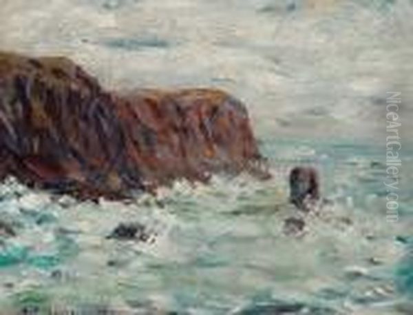 Rocks, Belle Ile Oil Painting by John Peter Russell