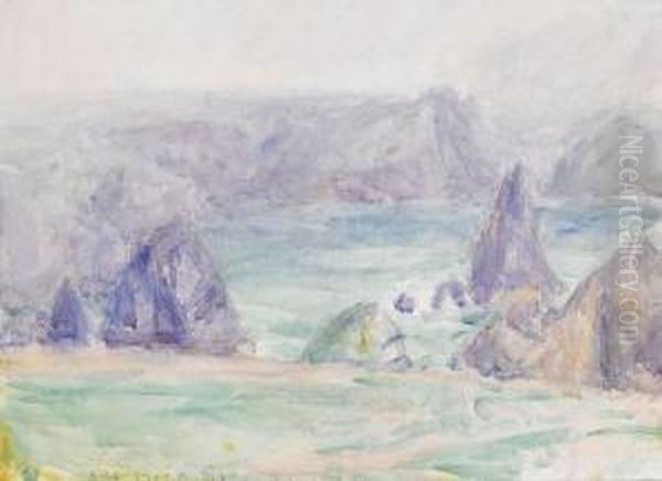 Fog, Belle Ile Oil Painting by John Peter Russell