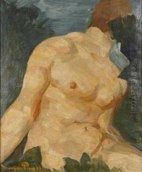 Male Torso Oil Painting by Morgan Russell