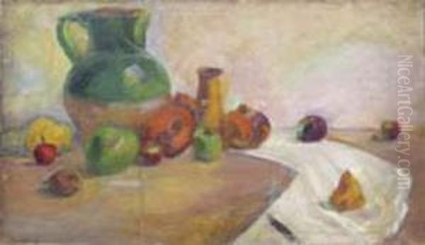 Nature Morte, Circa 1915-1918 Oil Painting by Morgan Russell