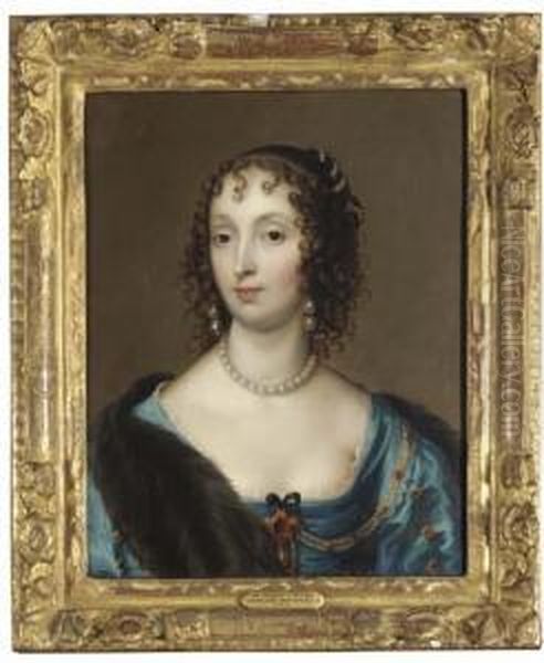 Portrait Of A Lady Oil Painting by Theodore Russell