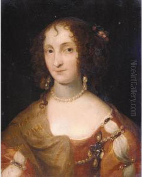 Portrait Of A Lady, Said To Be The Duchess Of Lennox Oil Painting by Theodore Russell