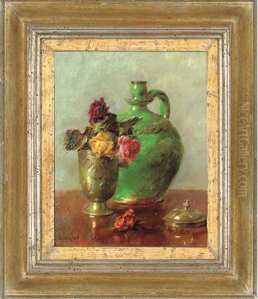 Roses In A Pot by Walter Westley Russell