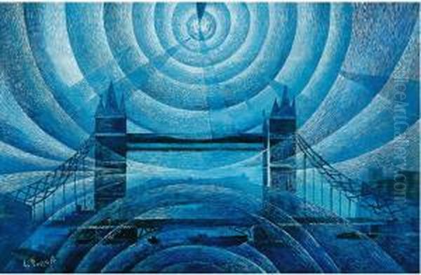 Tower Bridge Oil Painting by Luigi Russolo