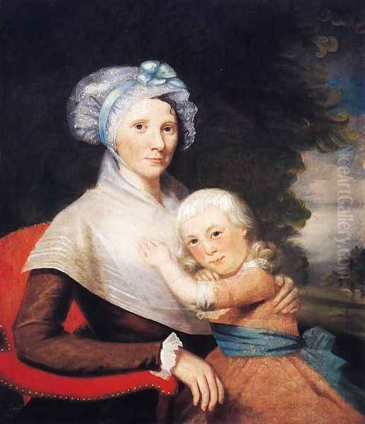 Martha Tennent Rogers and Daughter Oil Painting by Ralph Earl