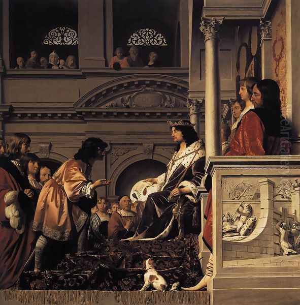 Count Willem II of Holland Granting Privileges 1655 Oil Painting by Caesar Van Everdingen