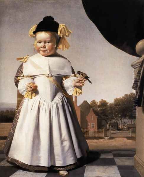 Portrait of a Two-Year-Old Boy 1664 Oil Painting by Caesar Van Everdingen