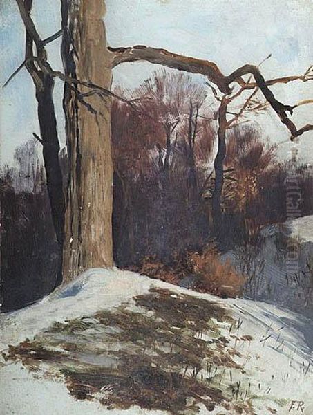 Szkic Do Obrazu Wiosna Oil Painting by Ferdynand Ruszczyc