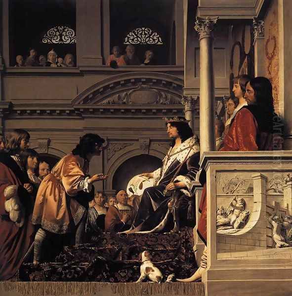 Count Willem II of Holland Granting Privileges Oil Painting by Caesar Van Everdingen