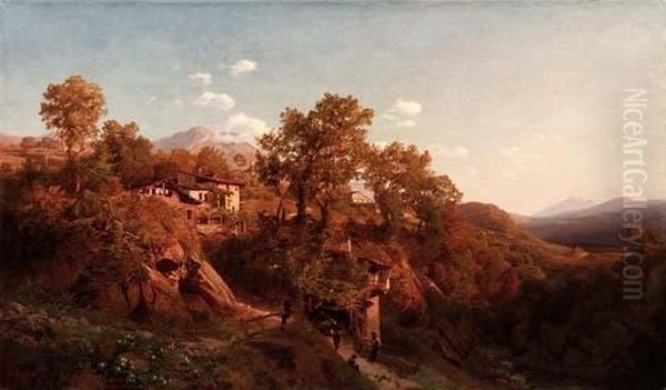 Paesaggio - 1887 Oil Painting by Valentin Ruths