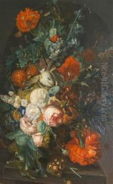 Floral Still Life Oil Painting by Rachel Ruysch