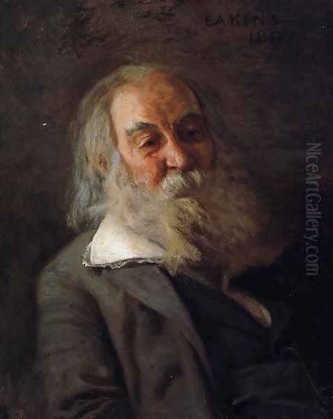 Portrait of Walt Whitman 1887-88 Oil Painting by Thomas Cowperthwait Eakins