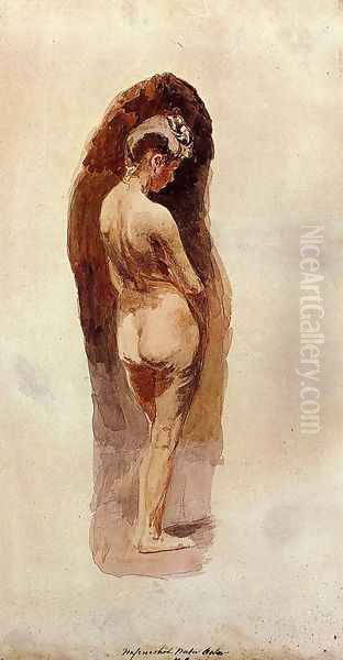 Female Nude Oil Painting by Thomas Cowperthwait Eakins