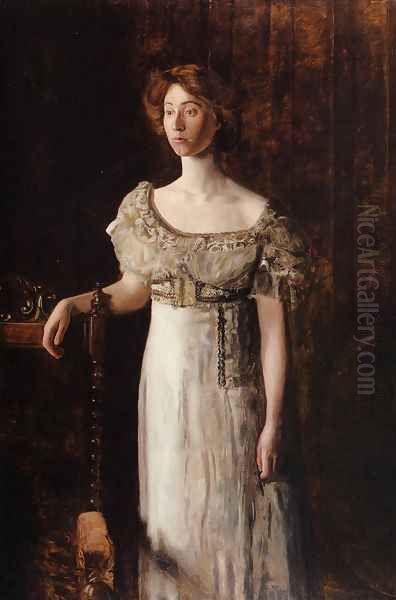 The Old Fashioned Dress-Portrait of Miss Helen Parker Oil Painting by Thomas Cowperthwait Eakins