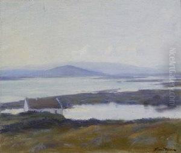 Cottage, West Of Ireland Oil Painting by Thomas Darby Ryan