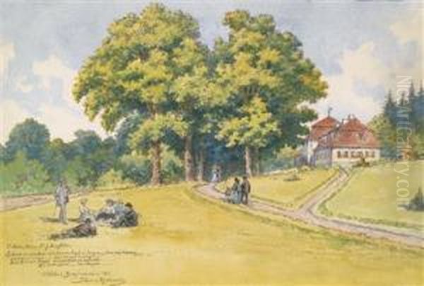 Sonniger Tag Inwildbad-burgbernheim Oil Painting by Tadeusz Rybkovski