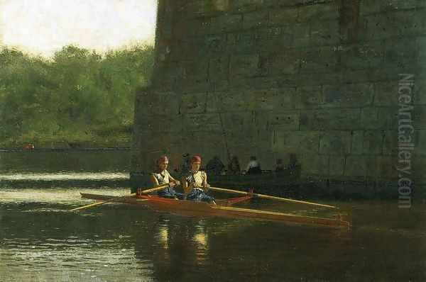 The Oarsmen (or The Schreiber Brothers) Oil Painting by Thomas Cowperthwait Eakins