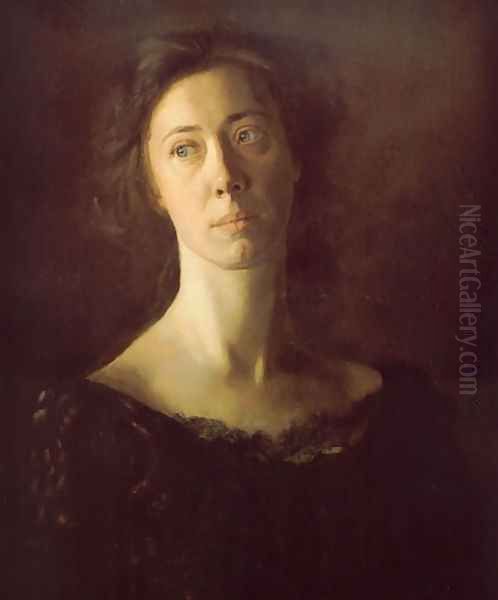 Clara (Clara J. Mather) Oil Painting by Thomas Cowperthwait Eakins