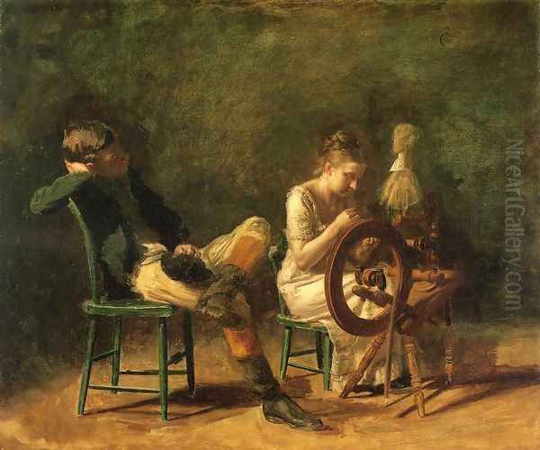 The Courtship Oil Painting by Thomas Cowperthwait Eakins