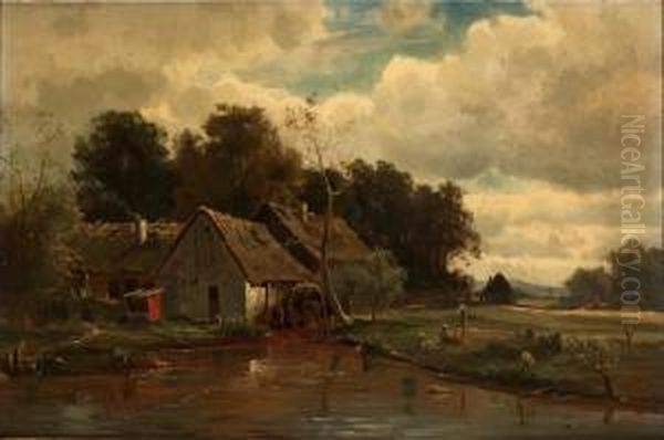 Kvarnhus Oil Painting by Gustaf Rydberg