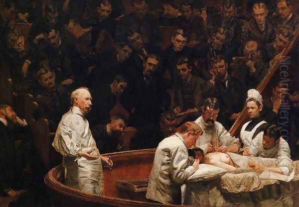 The Agnew Clinic Oil Painting by Thomas Cowperthwait Eakins