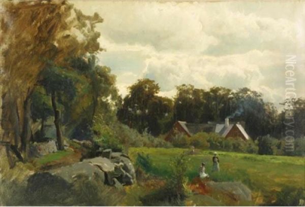 Summer Afternoon Oil Painting by Gustaf Rydberg