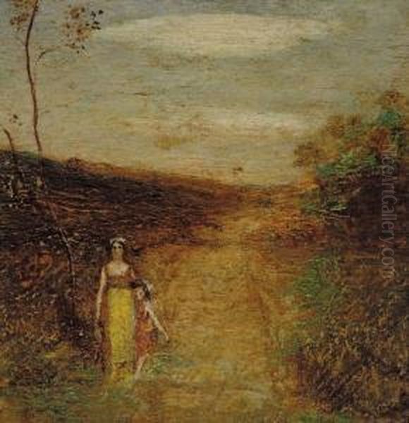 Landscape Of Woman And Child by Albert Pinkham Ryder