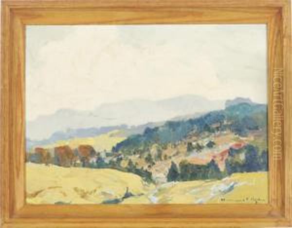 Mountainous Landscape Oil Painting by Chauncey Foster Ryder