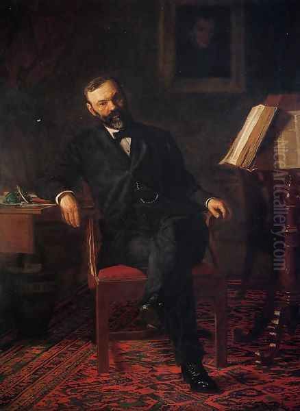 Portrait of Dr. John H. Brinton Oil Painting by Thomas Cowperthwait Eakins