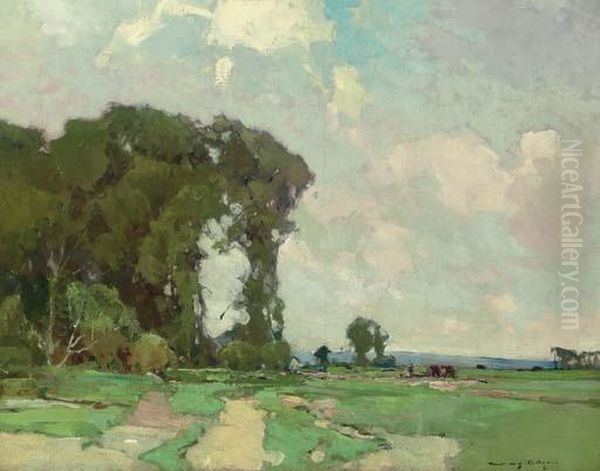 A Summer Day Oil Painting by Chauncey Foster Ryder