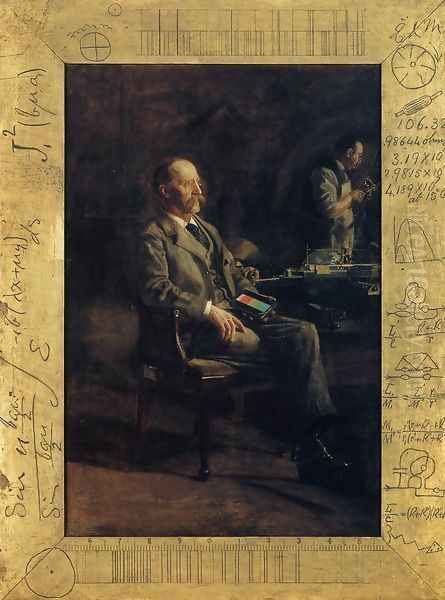 Portrait of Professor Henry A. Rowland Oil Painting by Thomas Cowperthwait Eakins