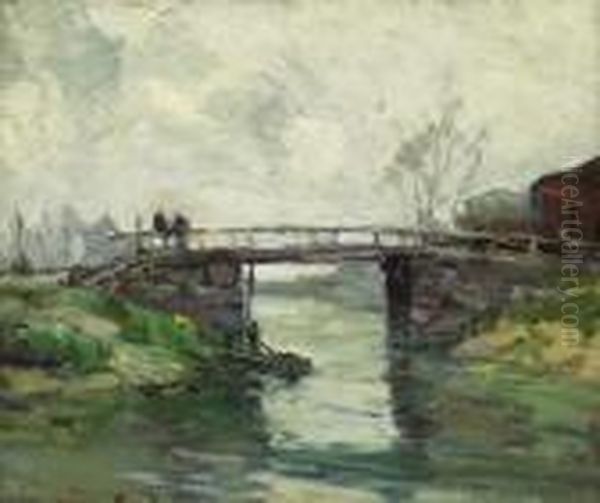 ''the Bridge'' Oil Painting by Chauncey Foster Ryder