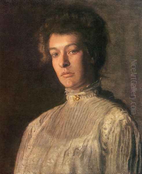 Portrait of Mrs. Kern Dodge (Helen Peterson Greene) Oil Painting by Thomas Cowperthwait Eakins